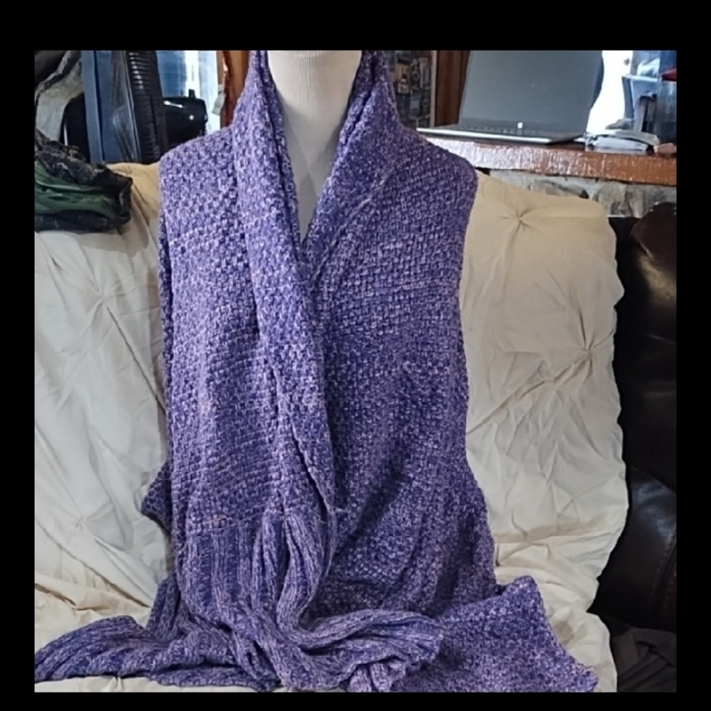 No Label Purple Knit Wrap